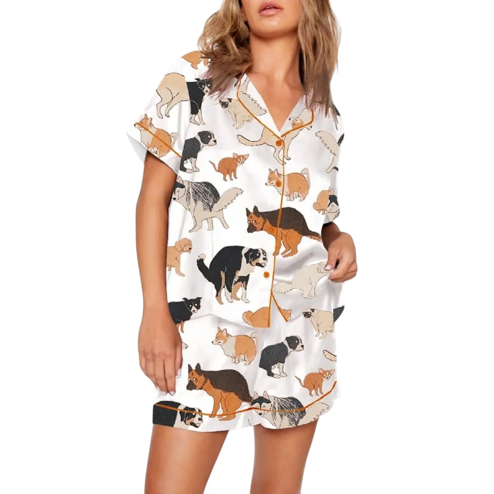 Funny Dog Pooping Design Pajama Set
