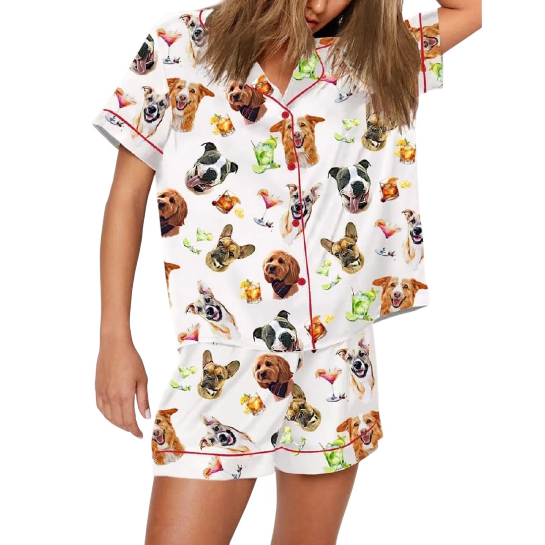 Dogs Aperol Spritz Themed Graphic Pajama Set