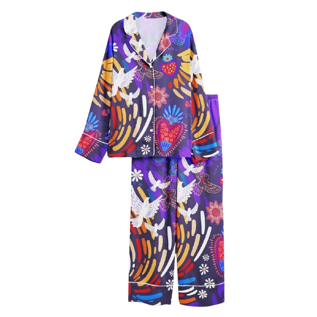 Floral Viva La Vida Inspired Pajama Set For Women