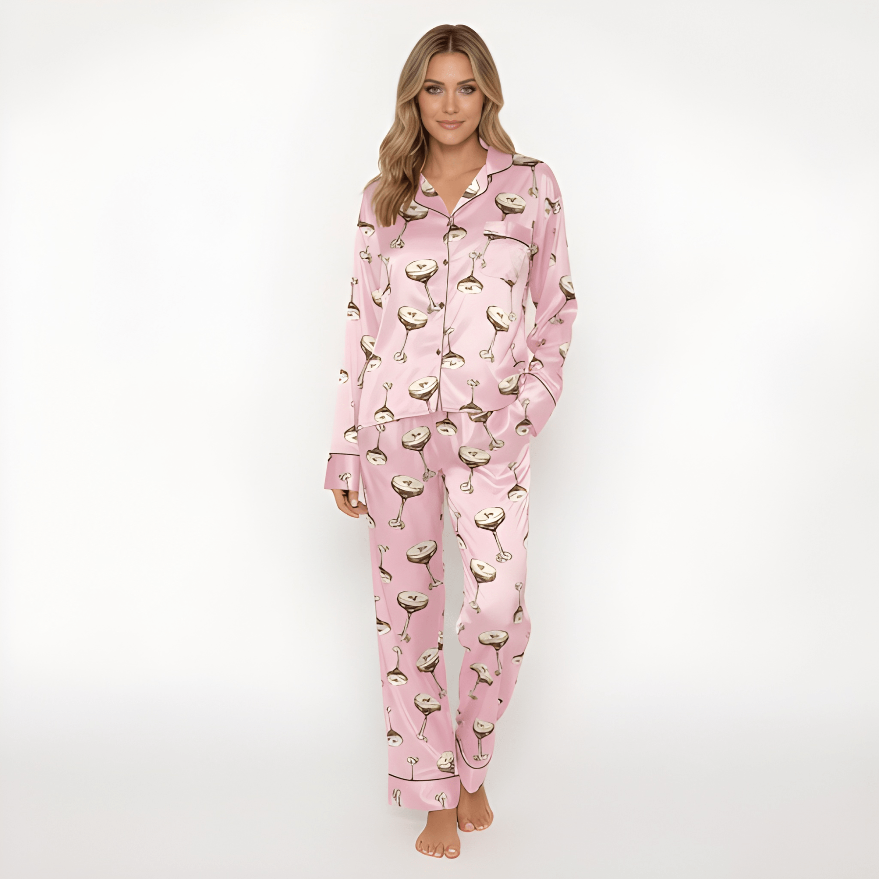 Comfy Satin Pajama Set For Women
