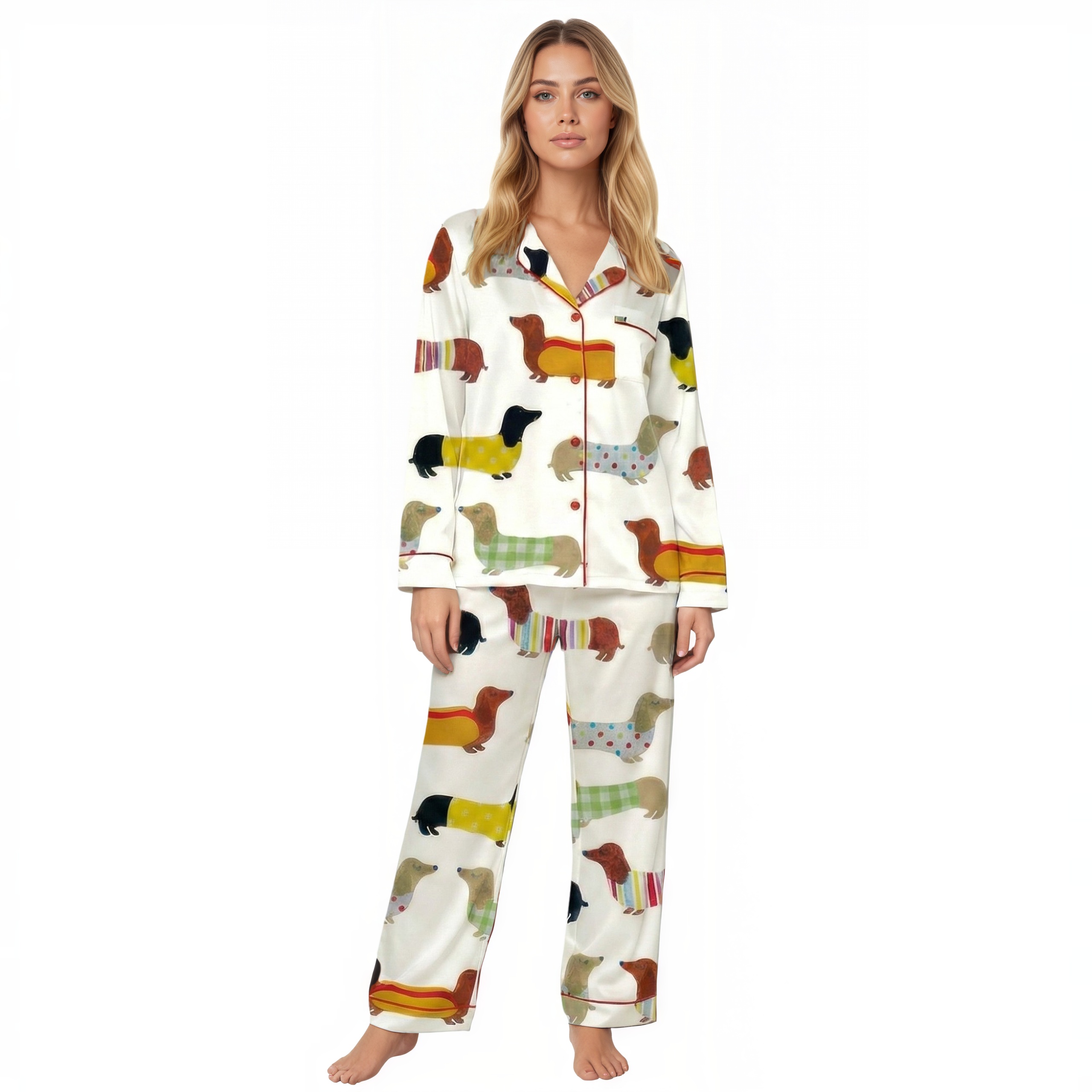 Dachshund Print Pajama Set