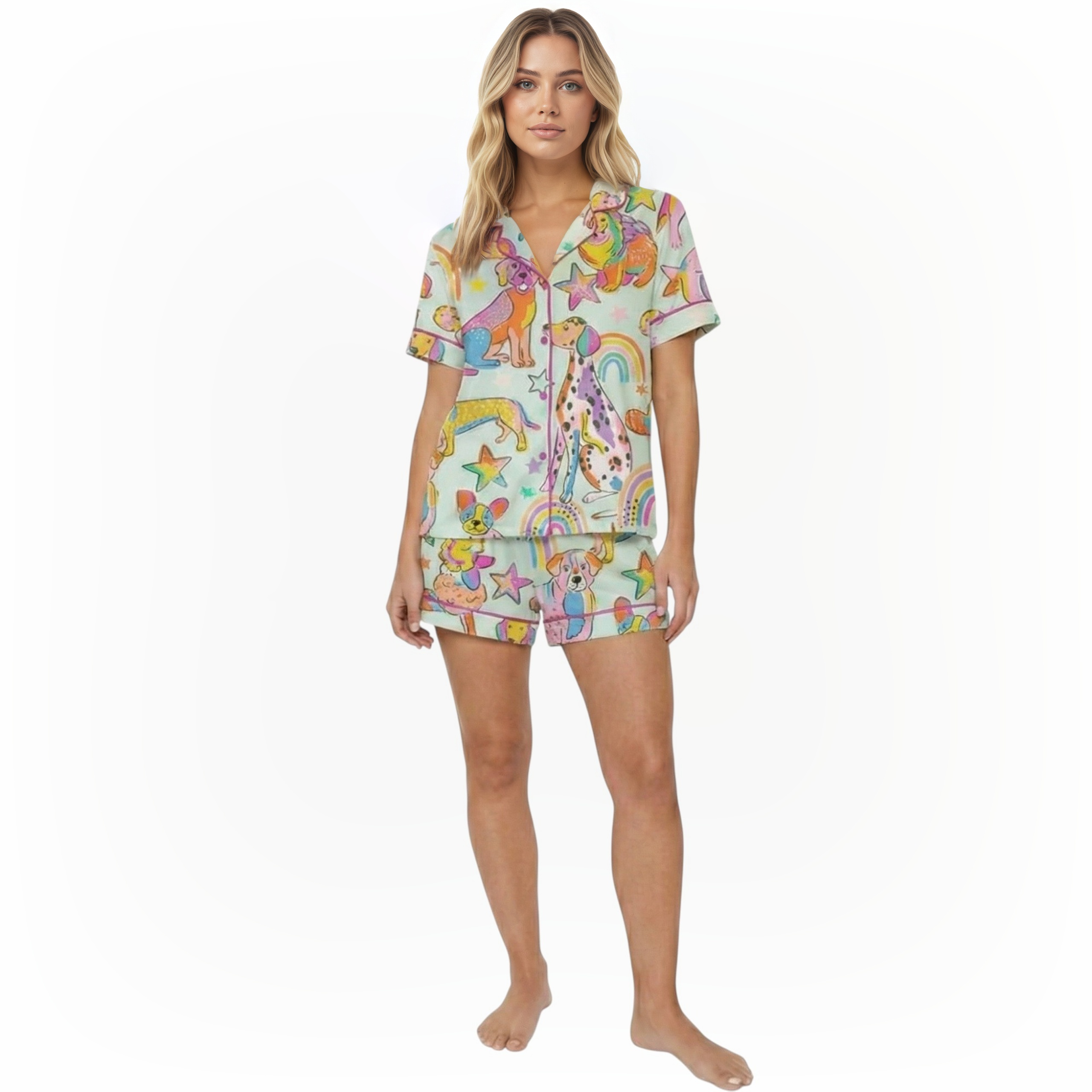 Dalmatian Print Pajama Set