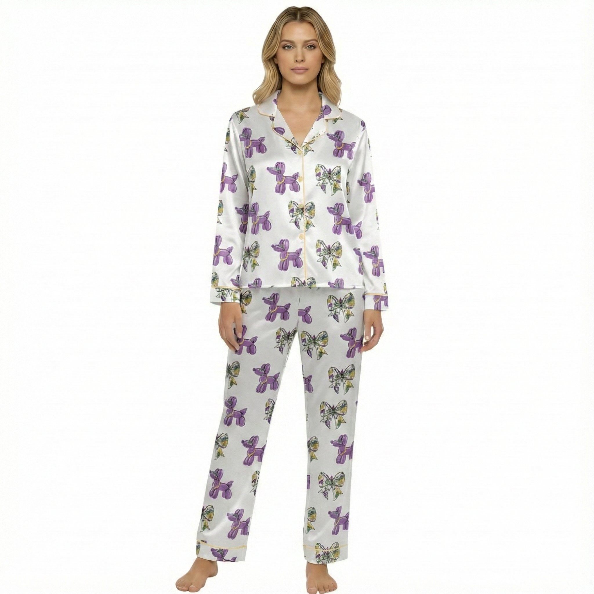 Mardi Gras Dog Themed Pajama Set 