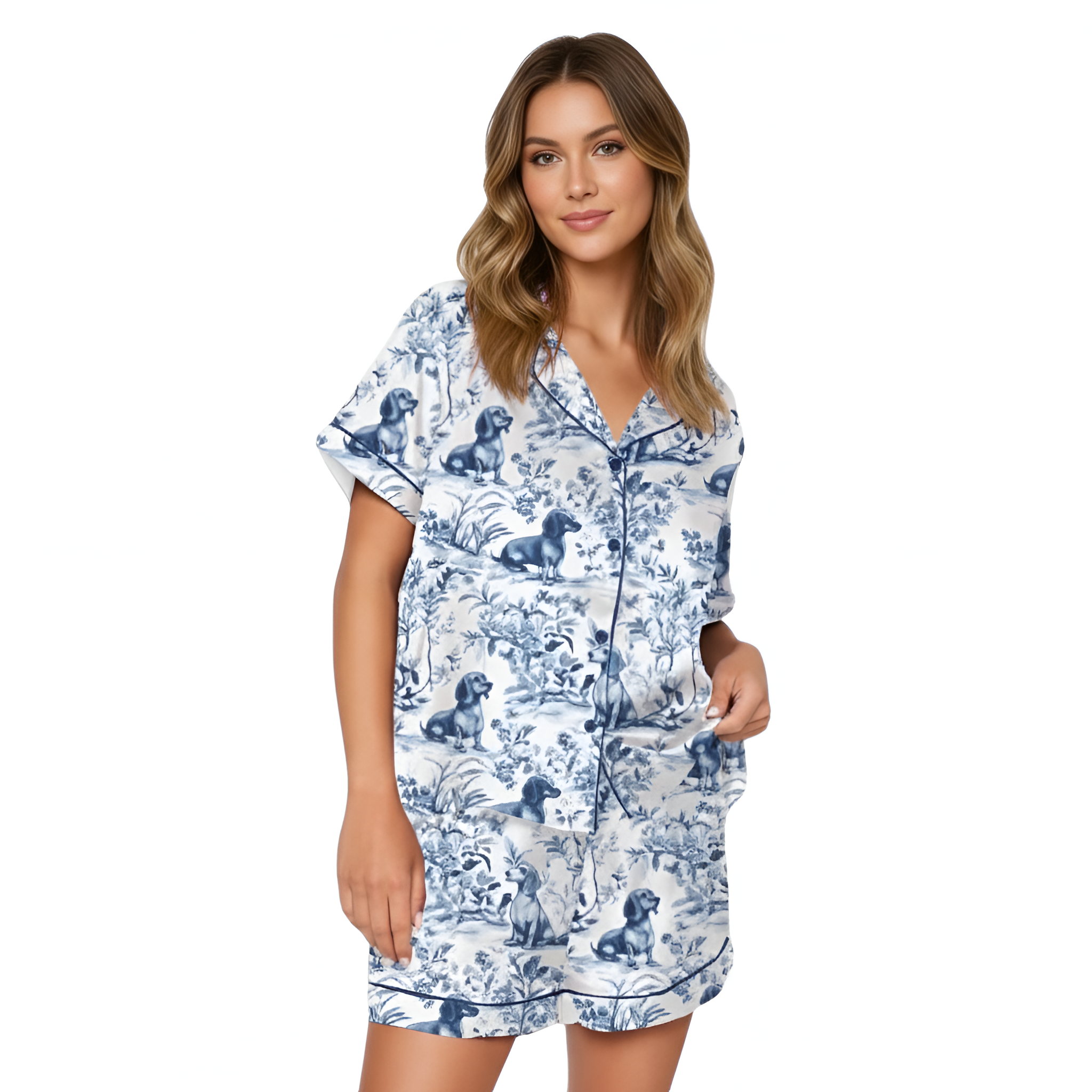 Dachshund Illustrated Indoor Two Piece Set