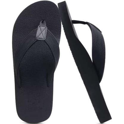 Leather Slip On Sandals With Cushioned Sole For Arch Support