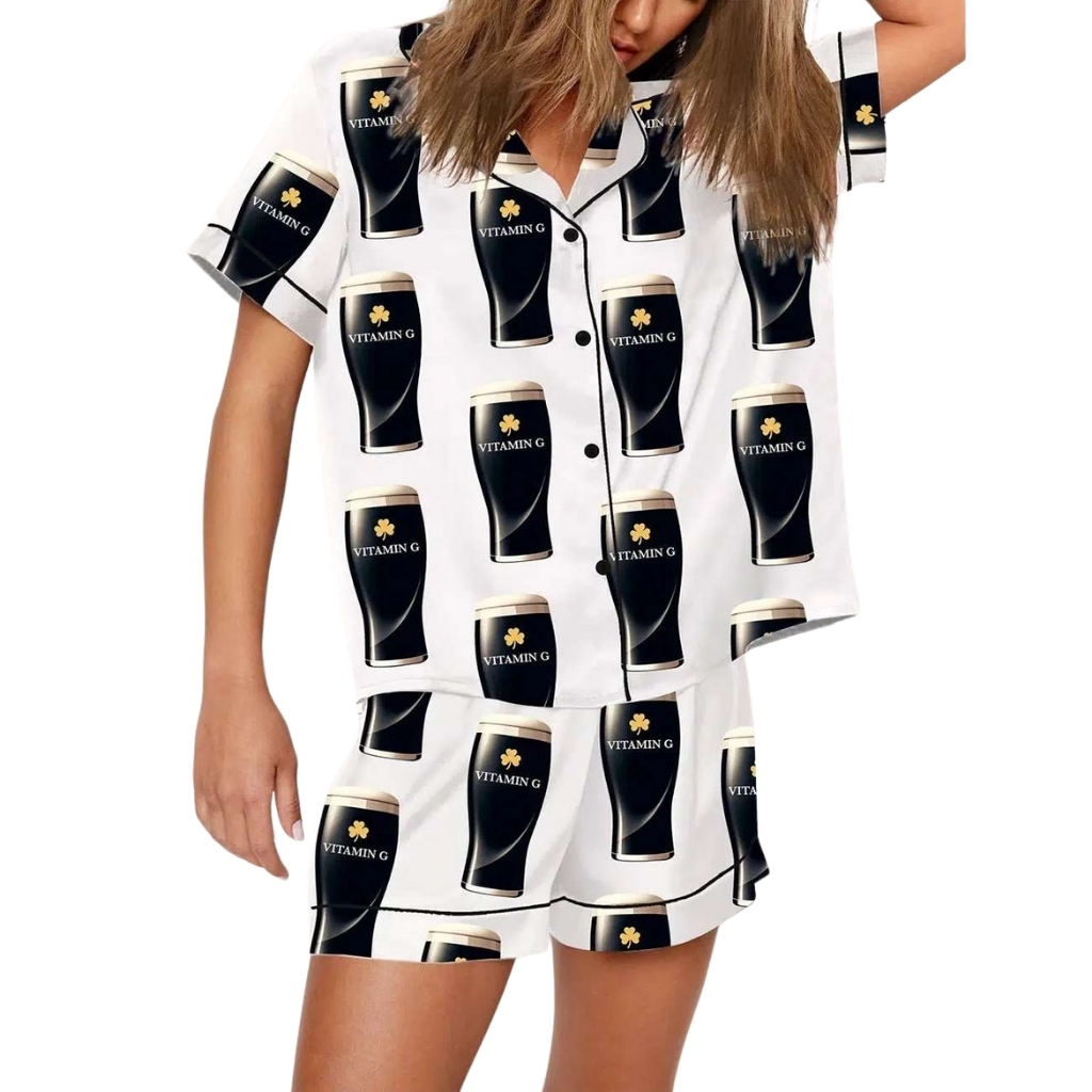Printed Vitamin G Guinness St Patricks Day Pajama Set