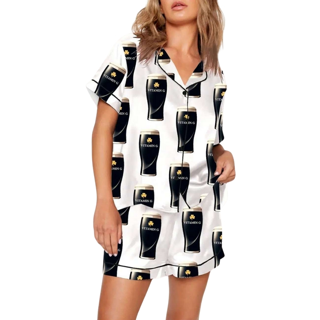 Printed Vitamin G Guinness St Patricks Day Pajama Set