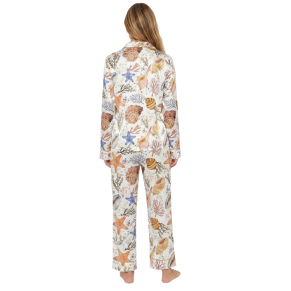 Ocean Coral Shells Art Printed Pajama Set