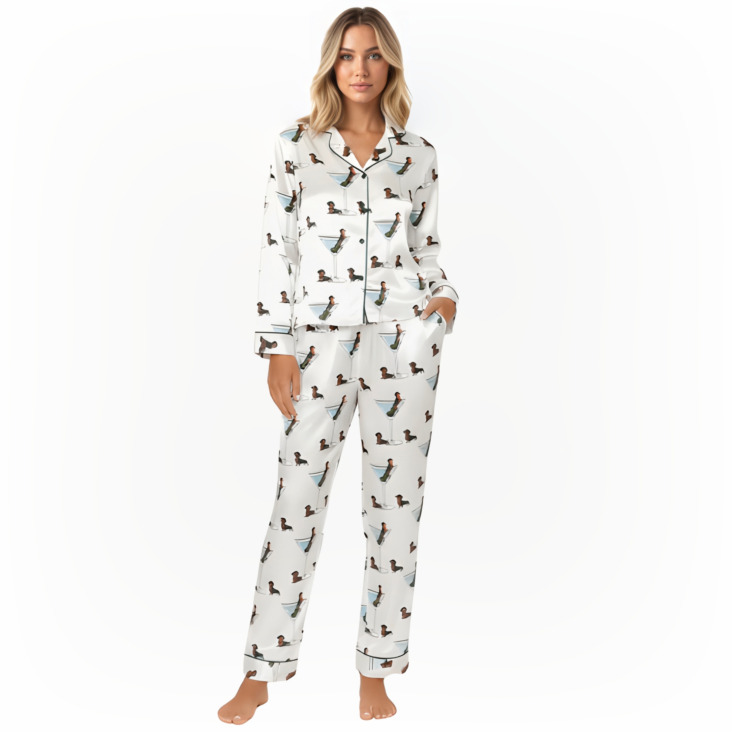Glass Weenies Funny Dachshund Pajama Set