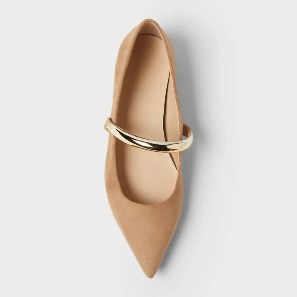 Casual Mary Jane Ballet Flats with Cushioned Insole for Women