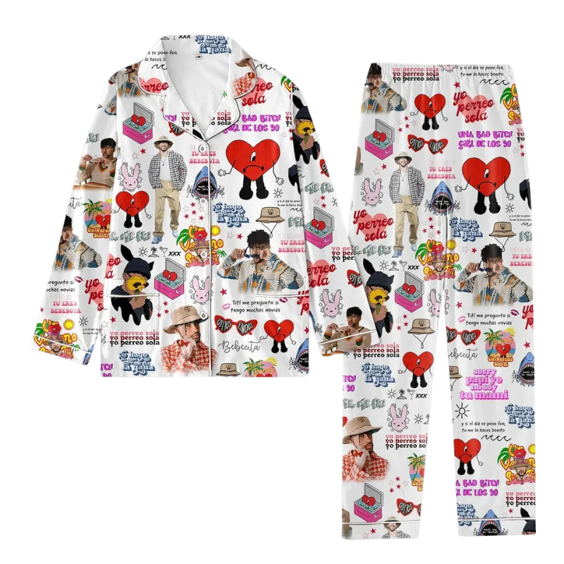 Christmas Gift Bad Bunny Pajama Set