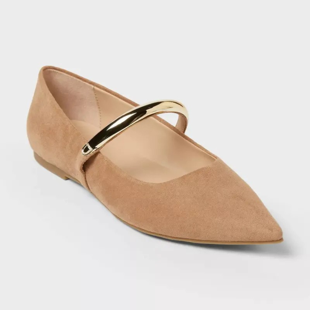 Casual Mary Jane Ballet Flats with Cushioned Insole for Women