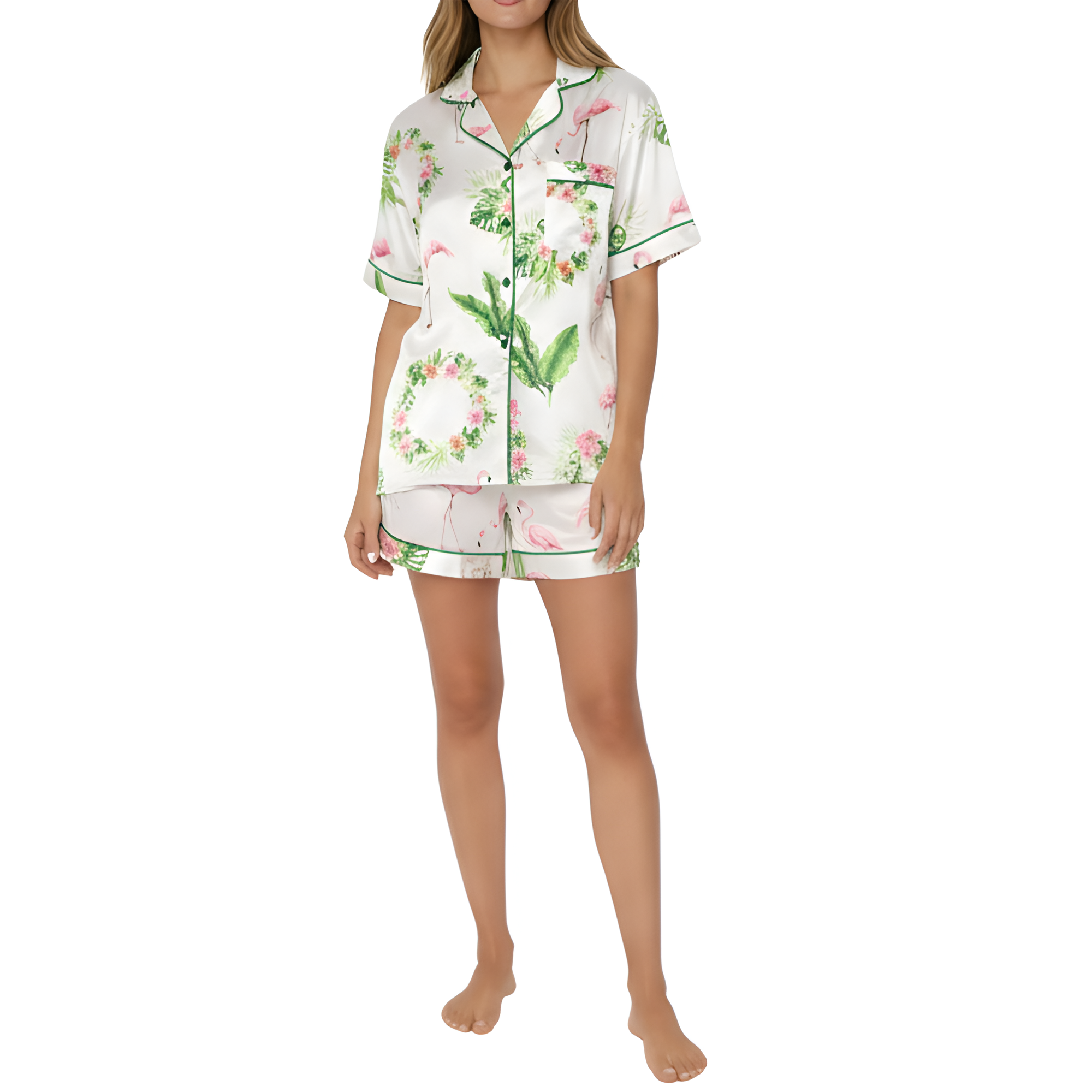Flamingo Printed Pajama Set