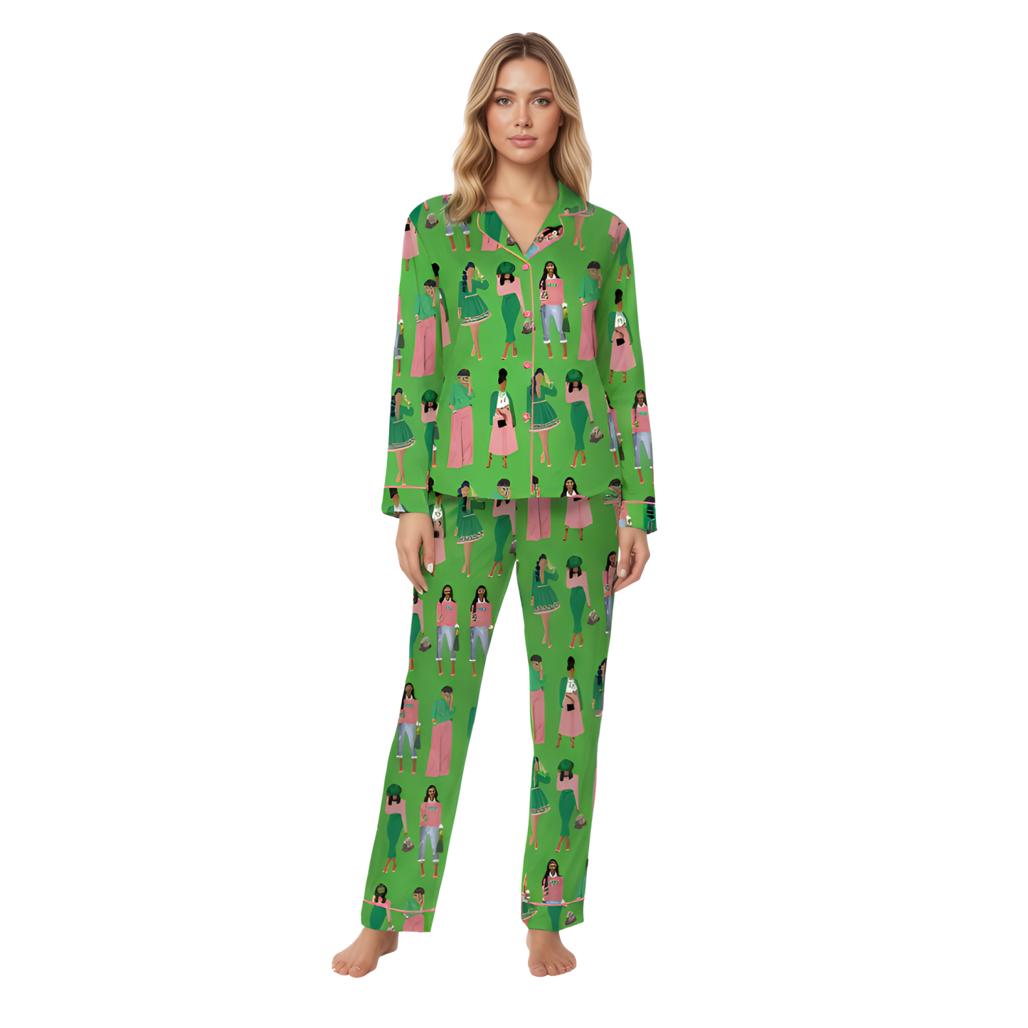 Sisterhood Inspired Pattern Pajama Set