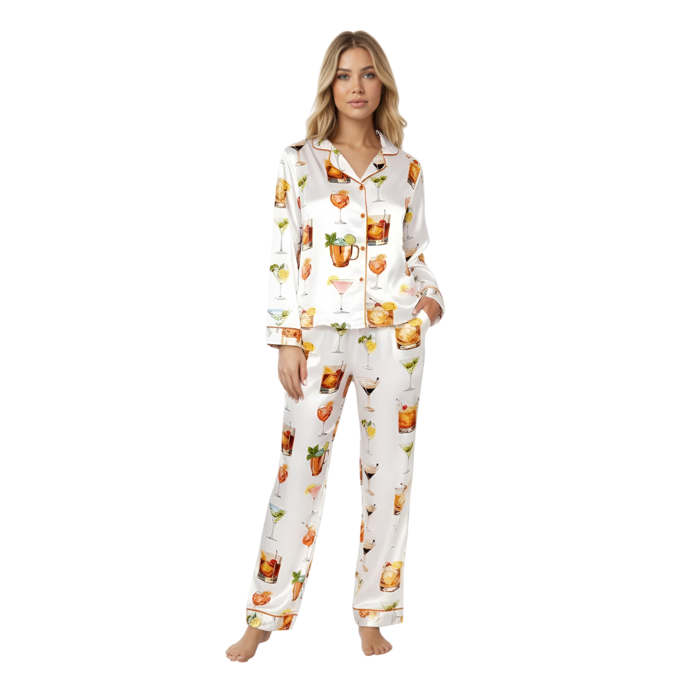 Mixed Beverage Theme Pajama Set