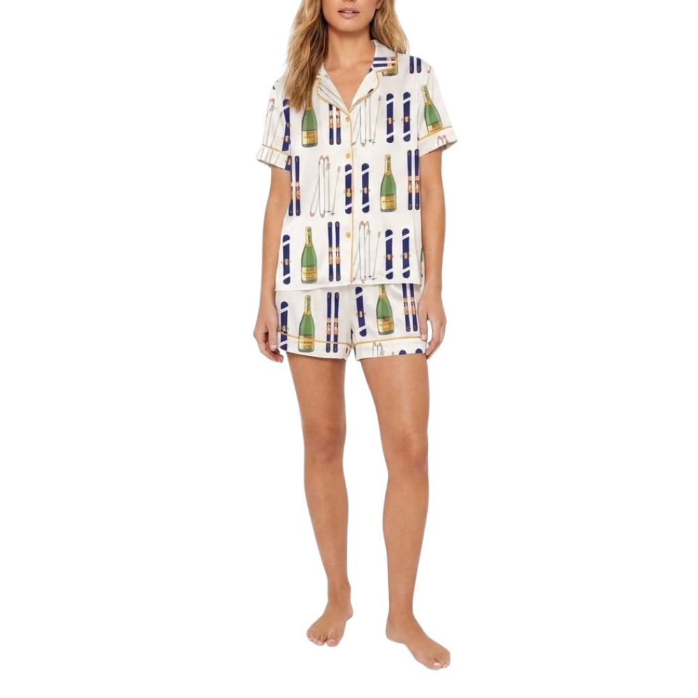 Apres Ski Bottle Snowboard Pajama Set