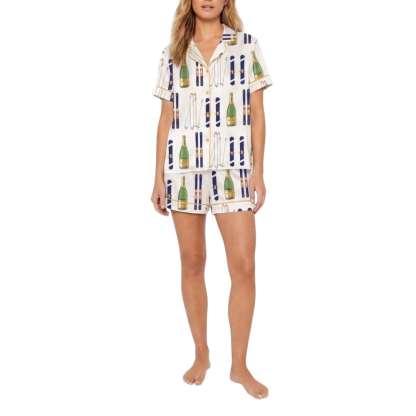 Apres Ski Bottle Snowboard Pajama Set