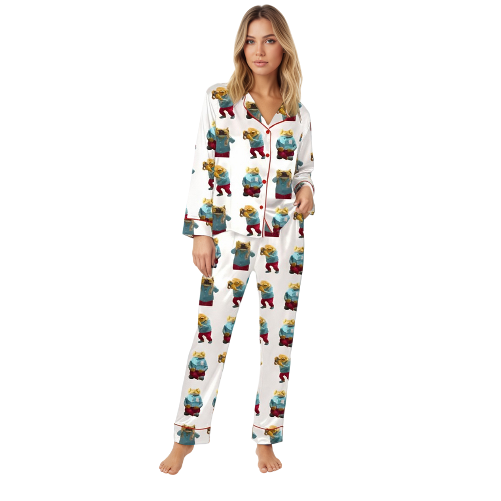 Bad Bunny Printed Party Pajama Set