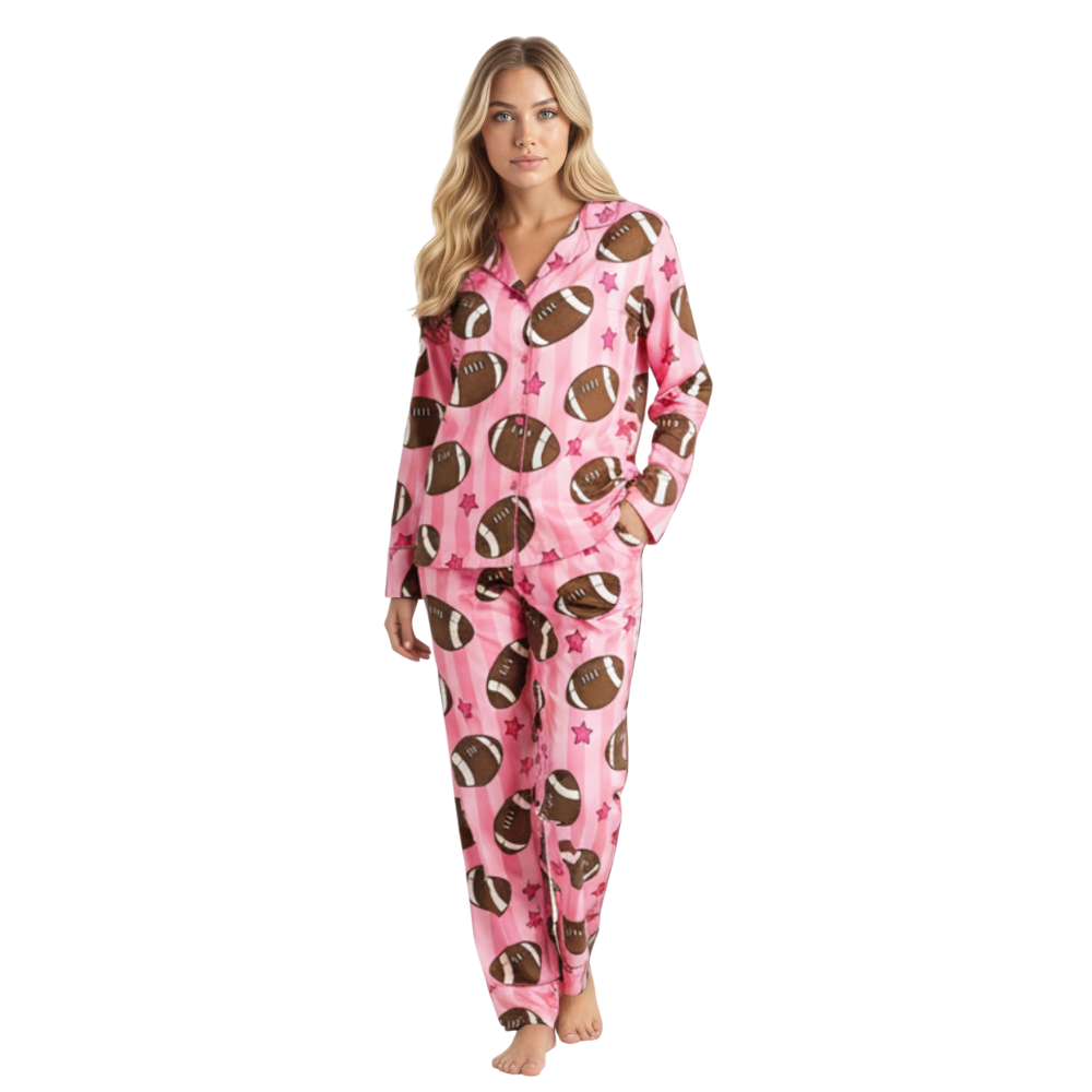American Football Theme Pajama Set