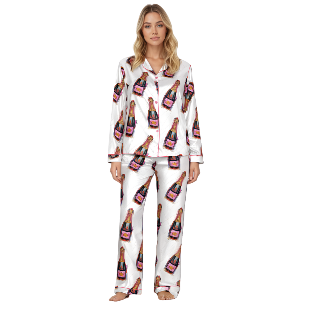 Party Drinking Bottle Theme Pajama Set 