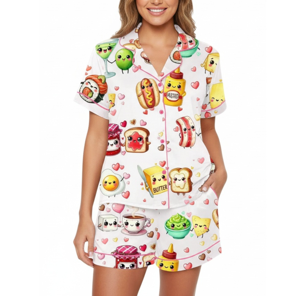 Food Pun Print Matching Pajama Set