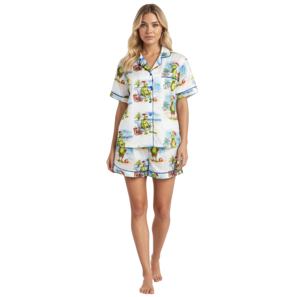 Hawaii Vacation Christmas Jack Art Print Pajama Set