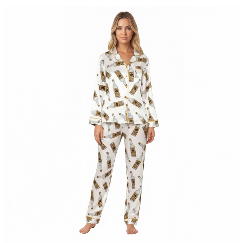 Bottle Printed Pajama Set