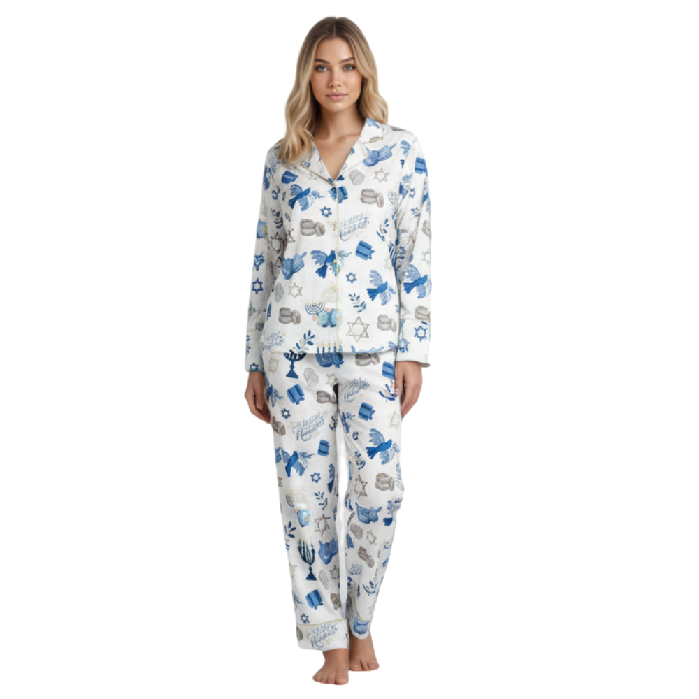 Hanukkah Print Pajama Set