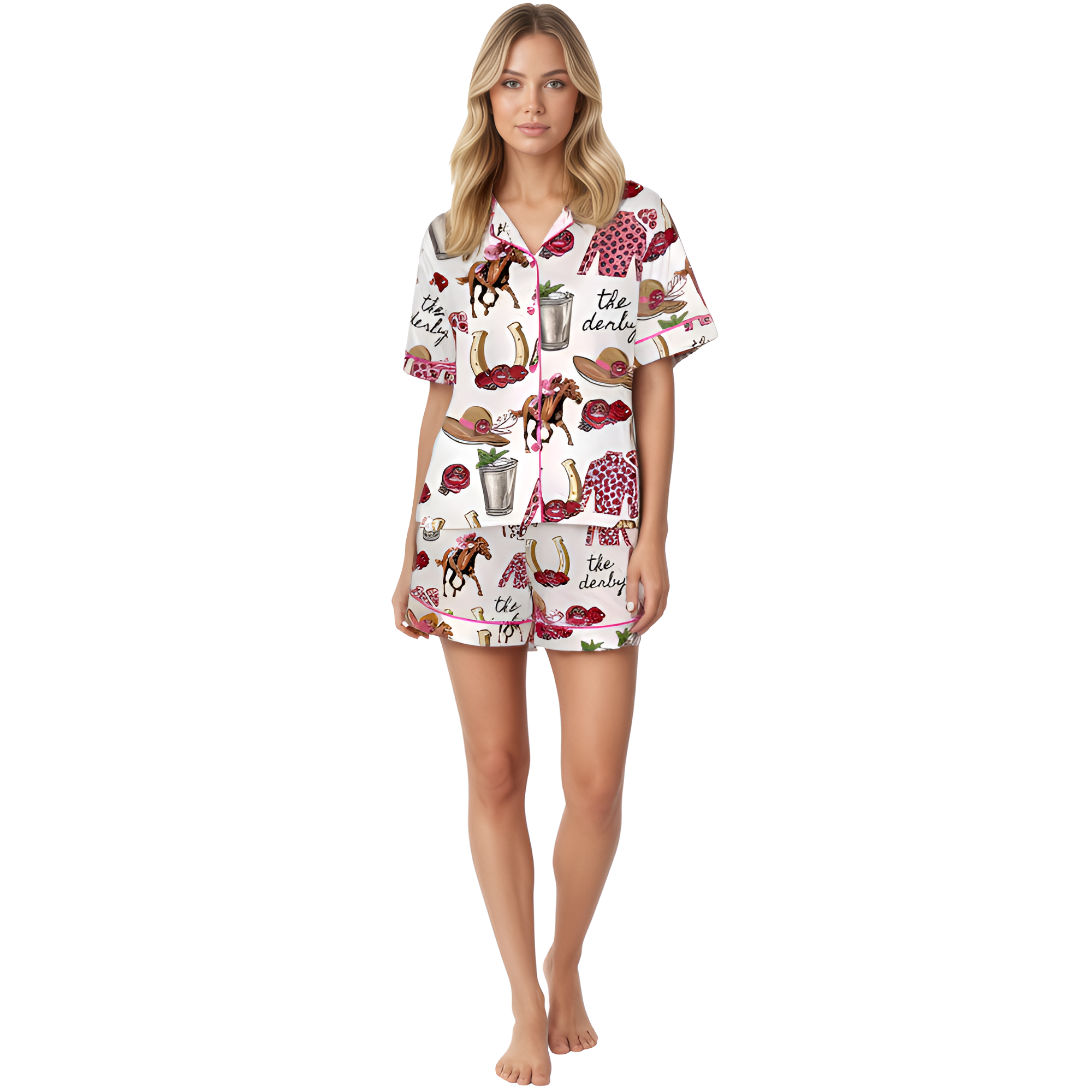 Kentucky Derby Party Printed Pajama Set