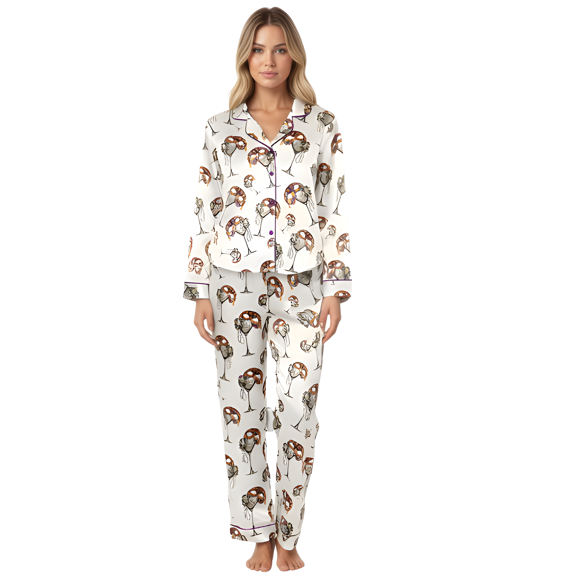 Mardi Gras Party Themed Pajama Set 