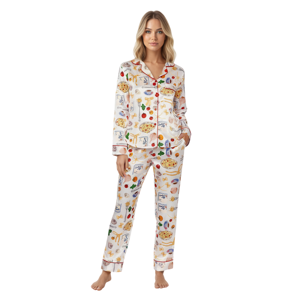 Buon Appetito Print Pajama Set