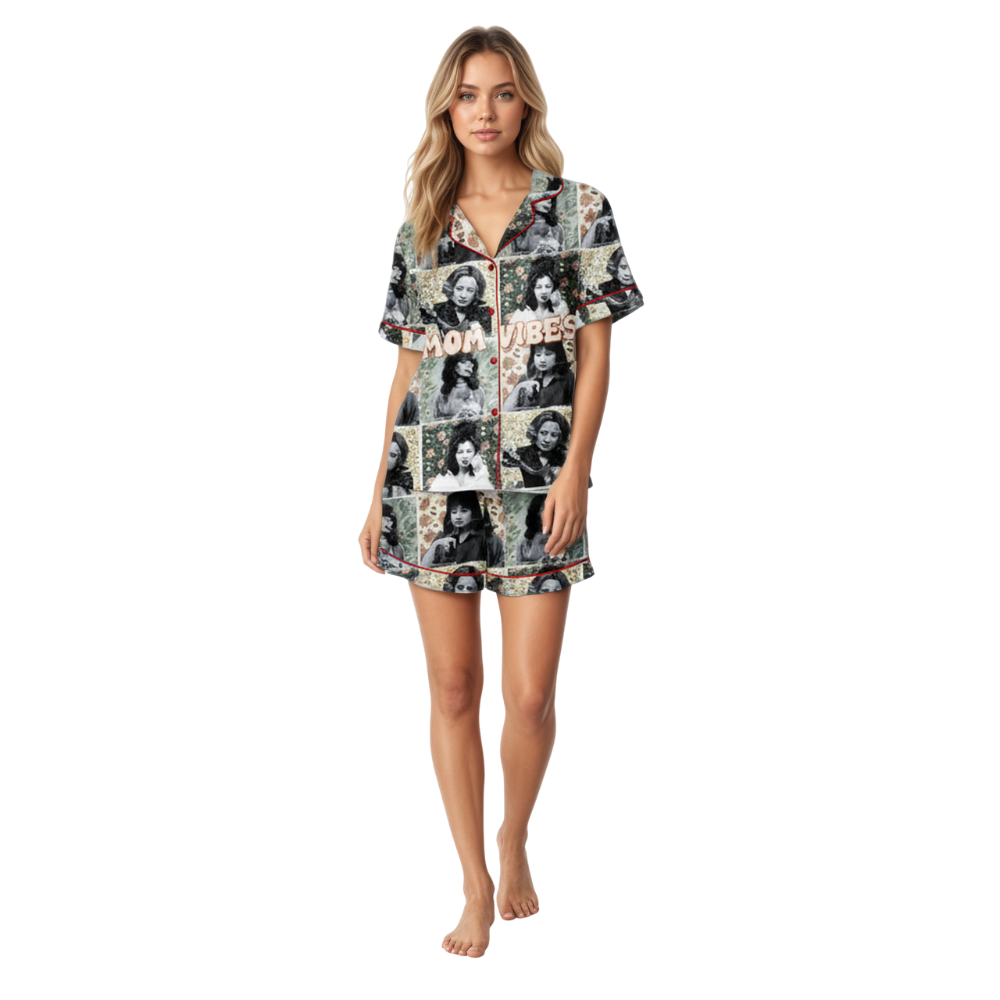 Mom Vibes Printed Pajama Set