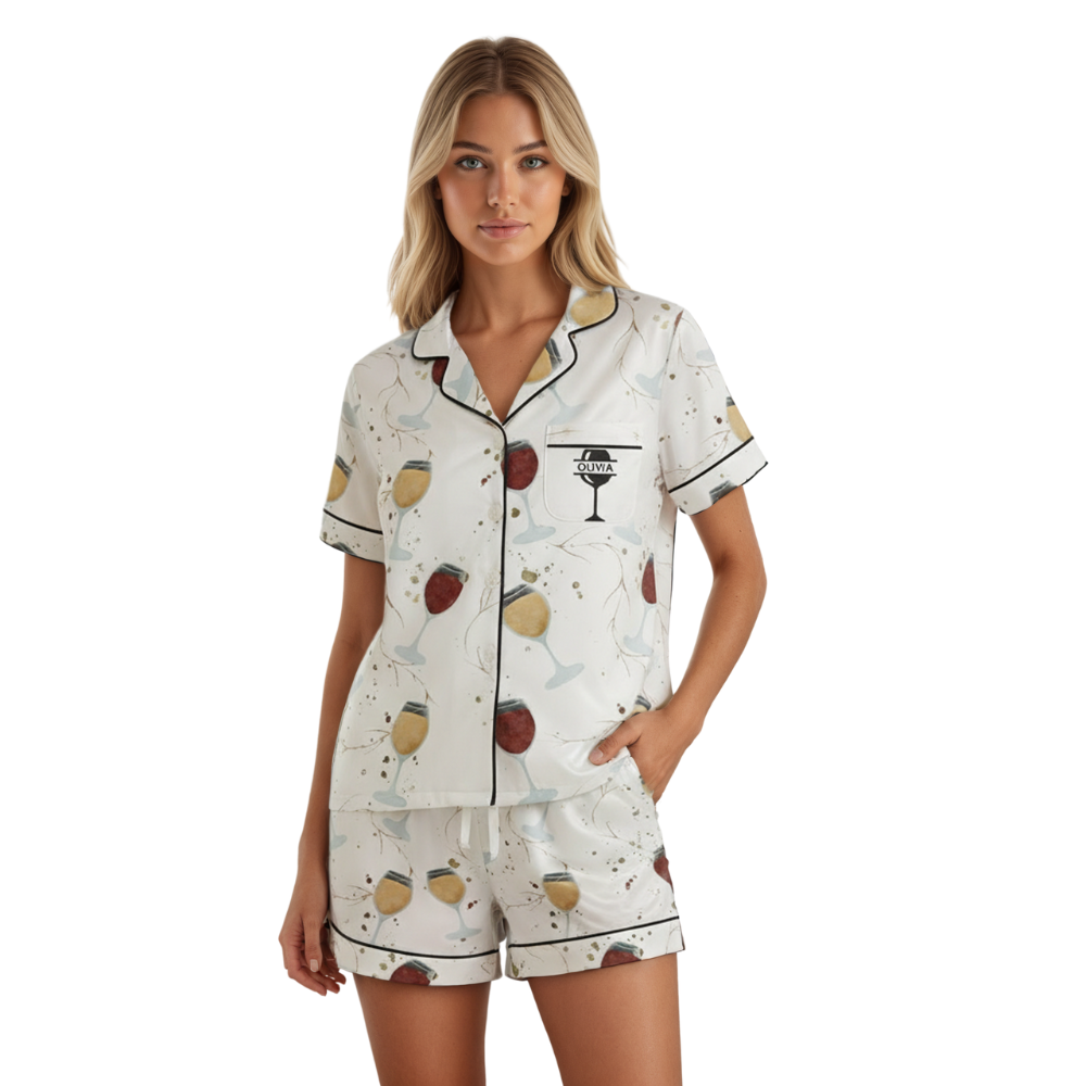 Glass Personalized Print Pajama Set