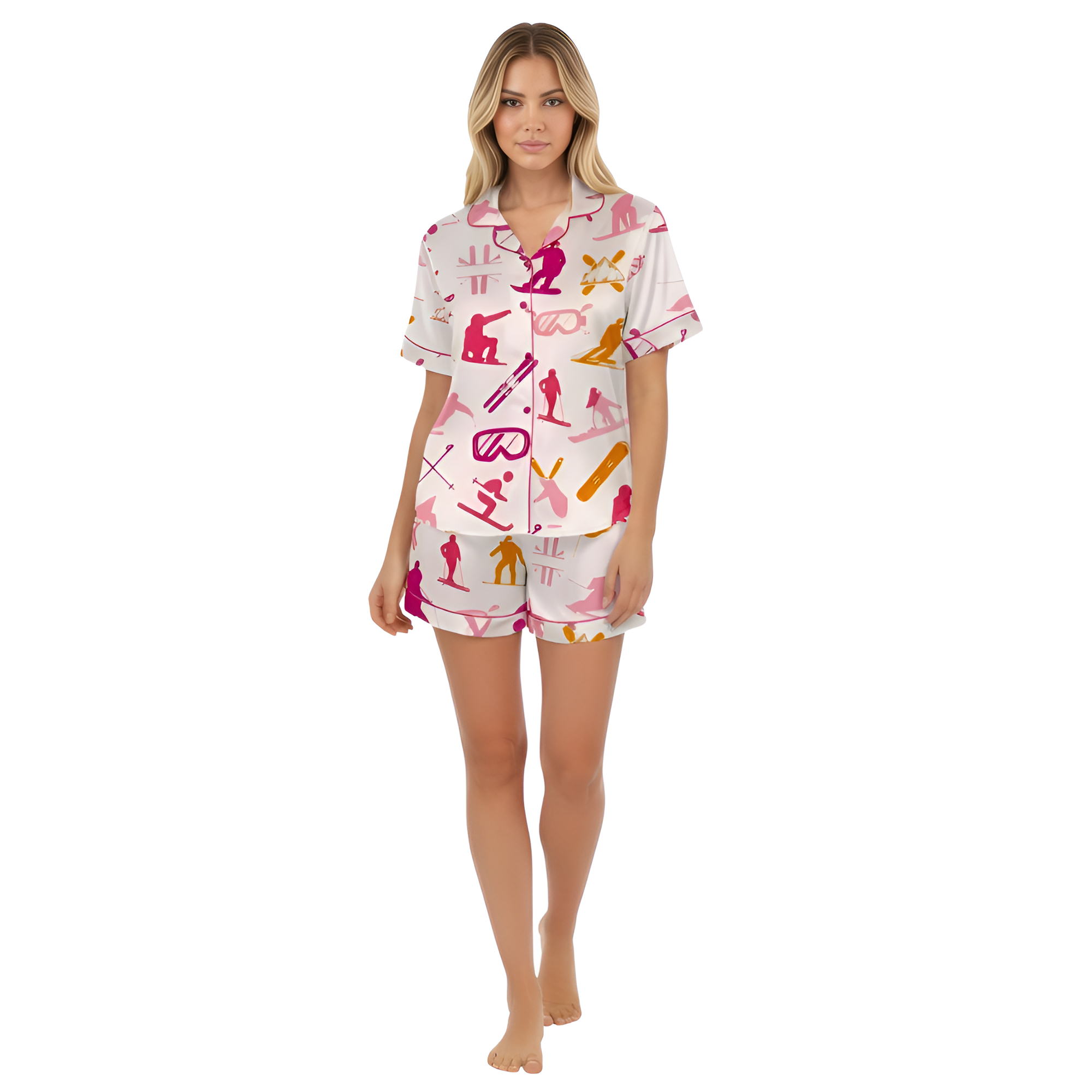 Pajama Set With Snowboarding Theme