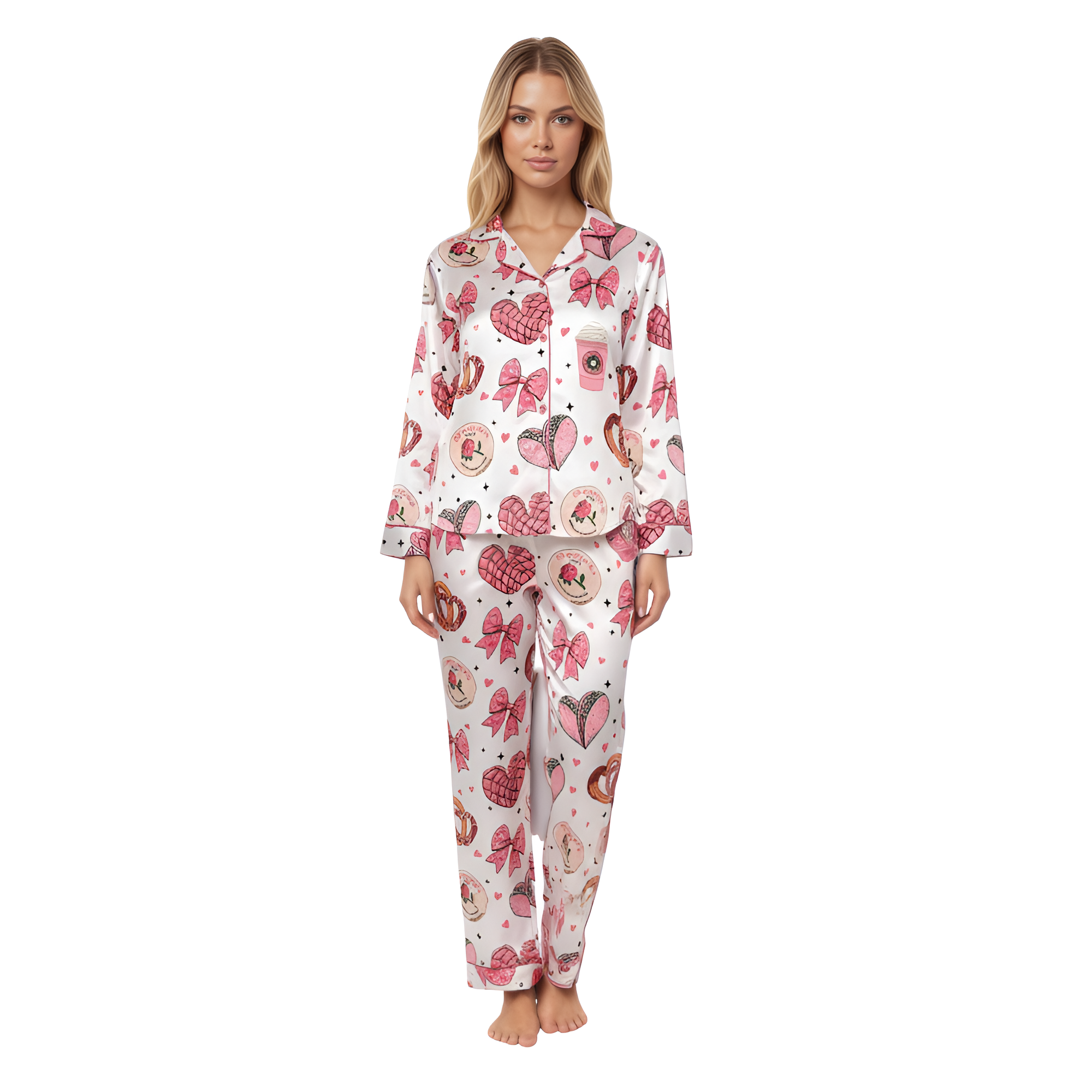 Valentine Mexican Bread Themed Pajama Set