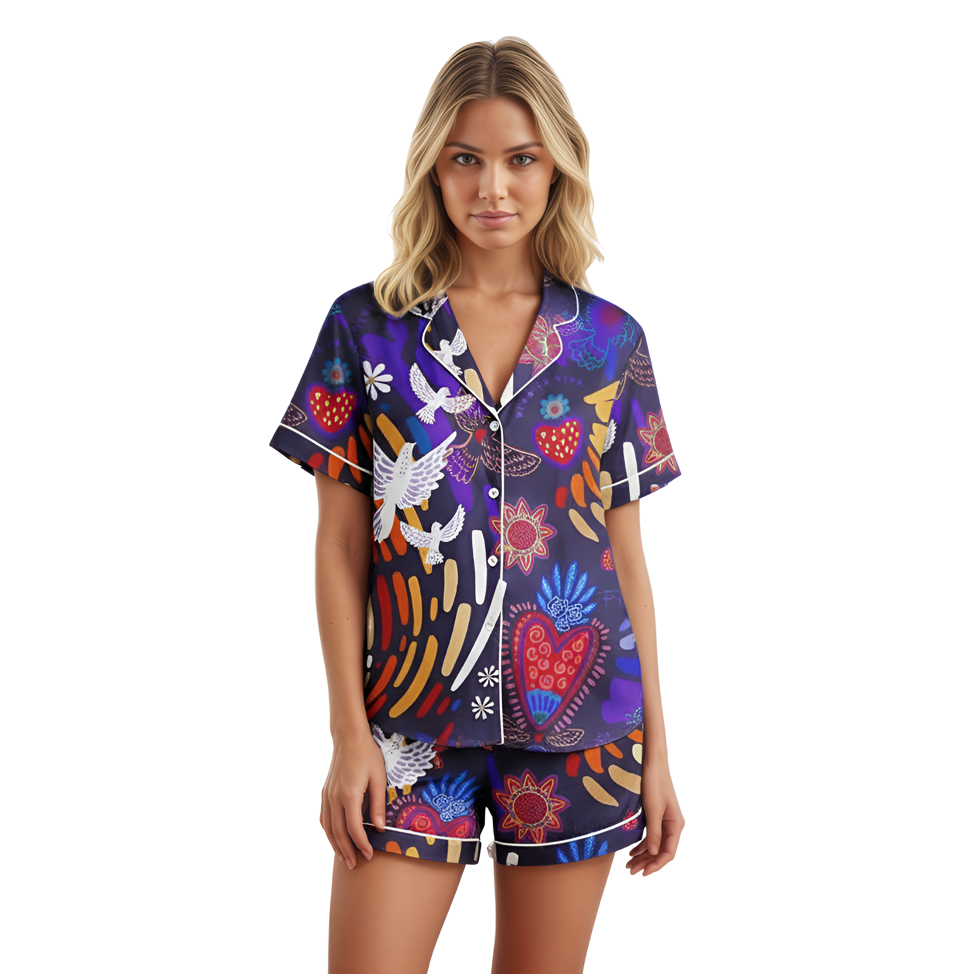 Floral Viva La Vida Inspired Pajama Set For Women
