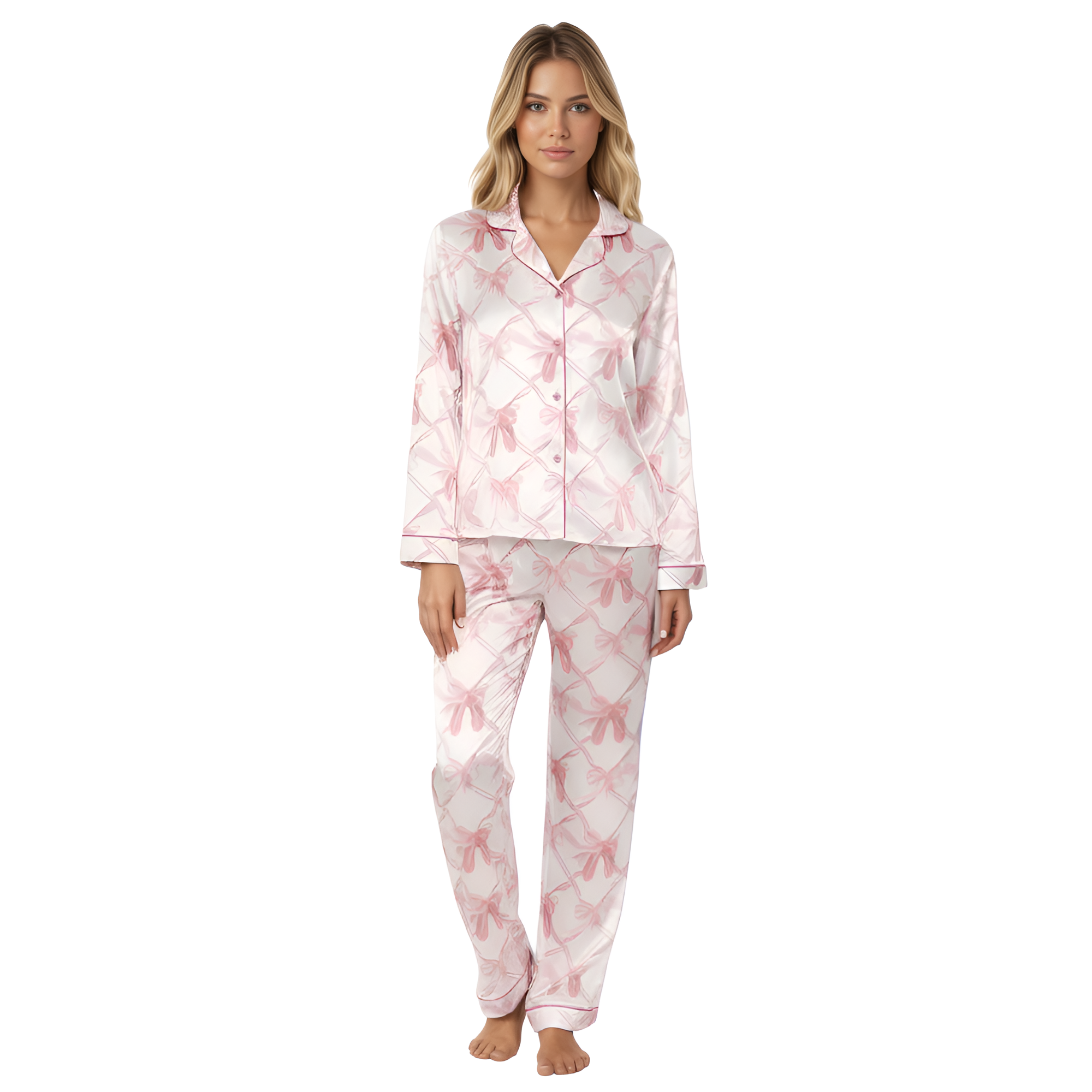 Bow Print Pajamas Set