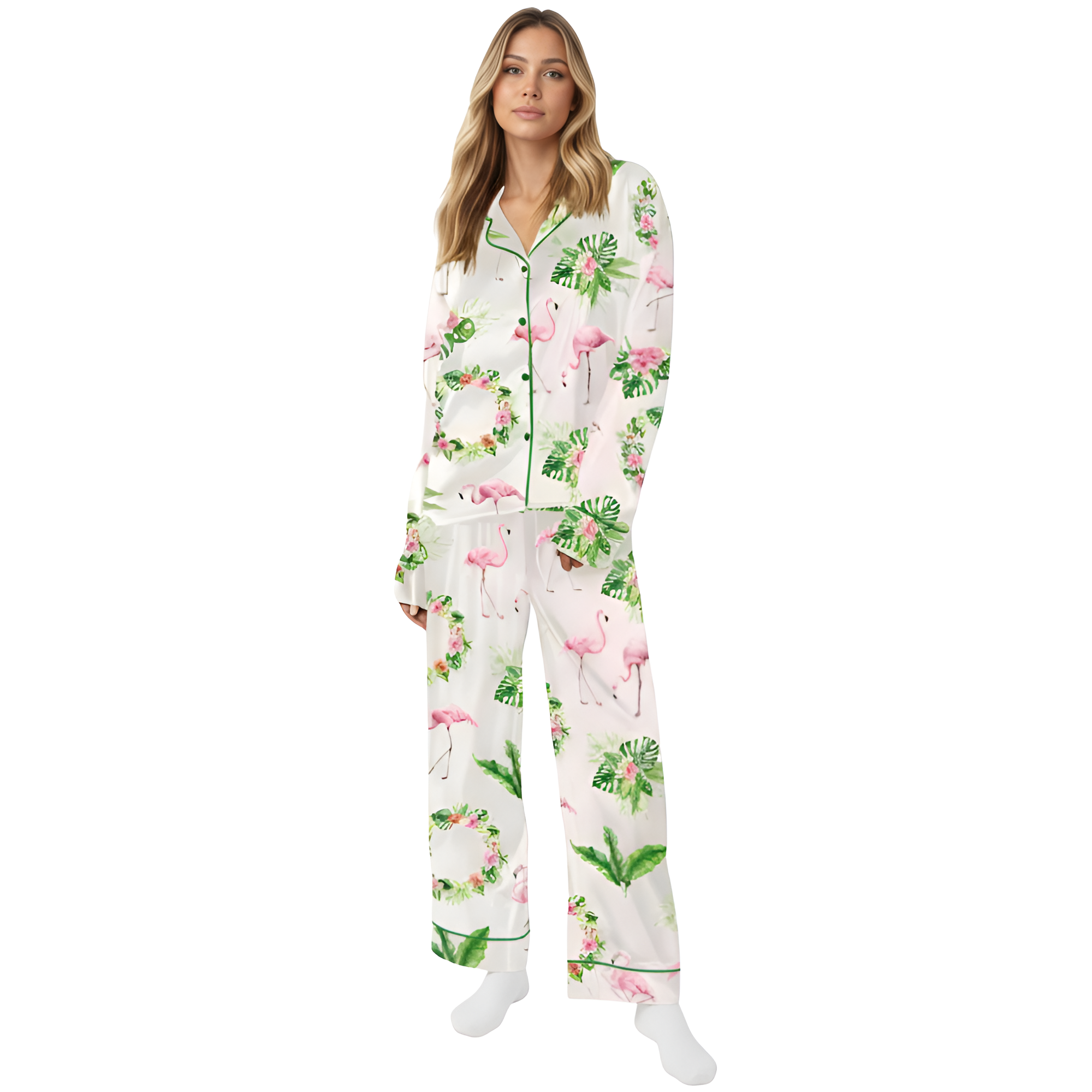 Flamingo Printed Pajama Set