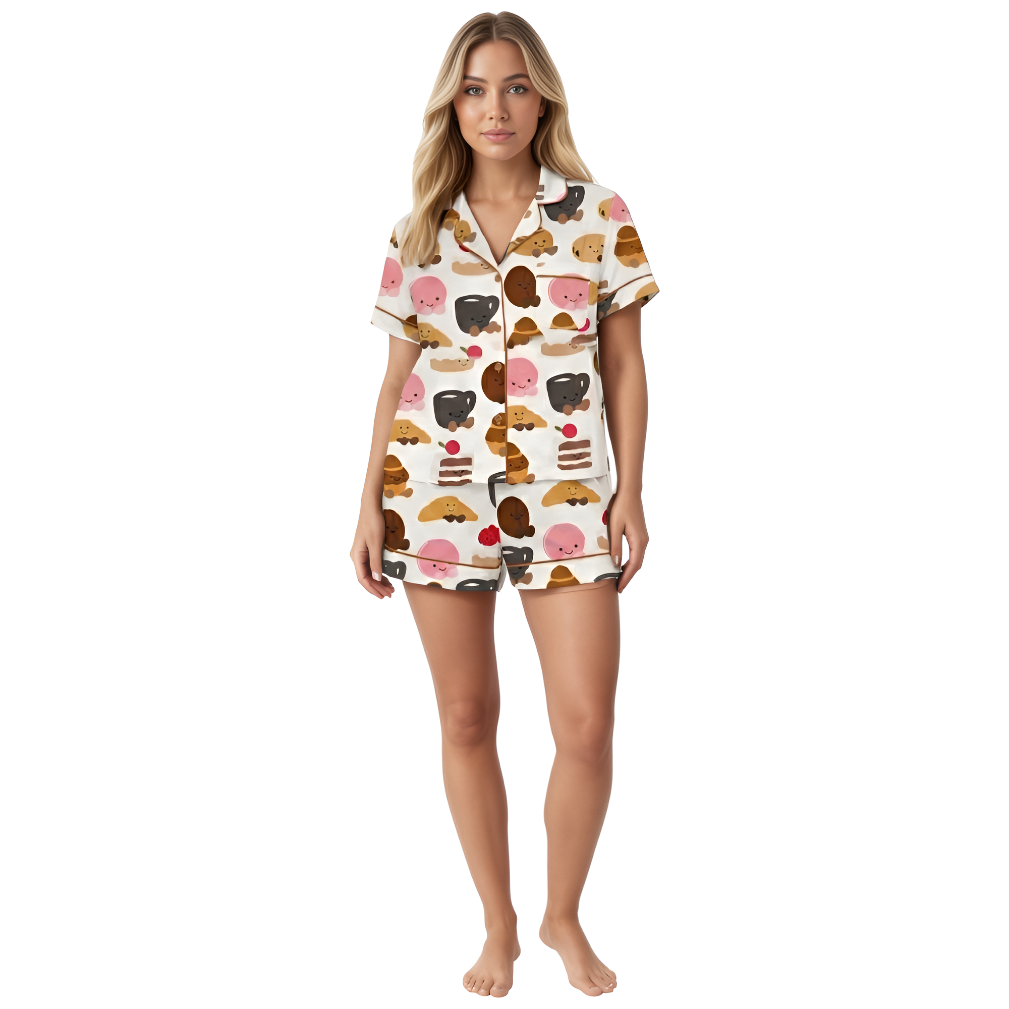 Plushies Bakery Print Pajama Set