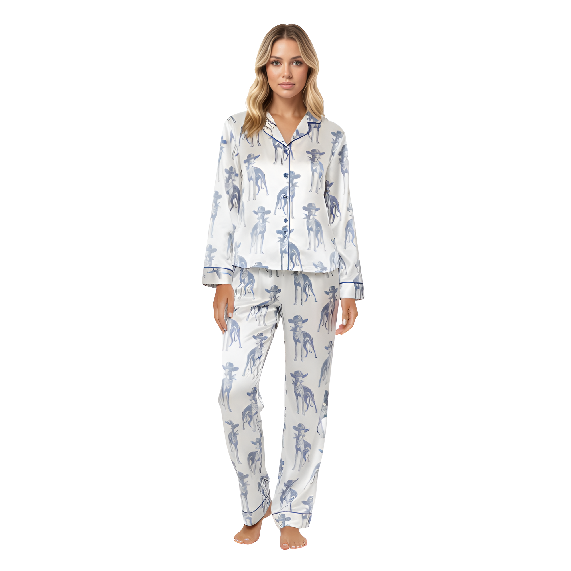 Whippet Cowboy Themed Pajama Set