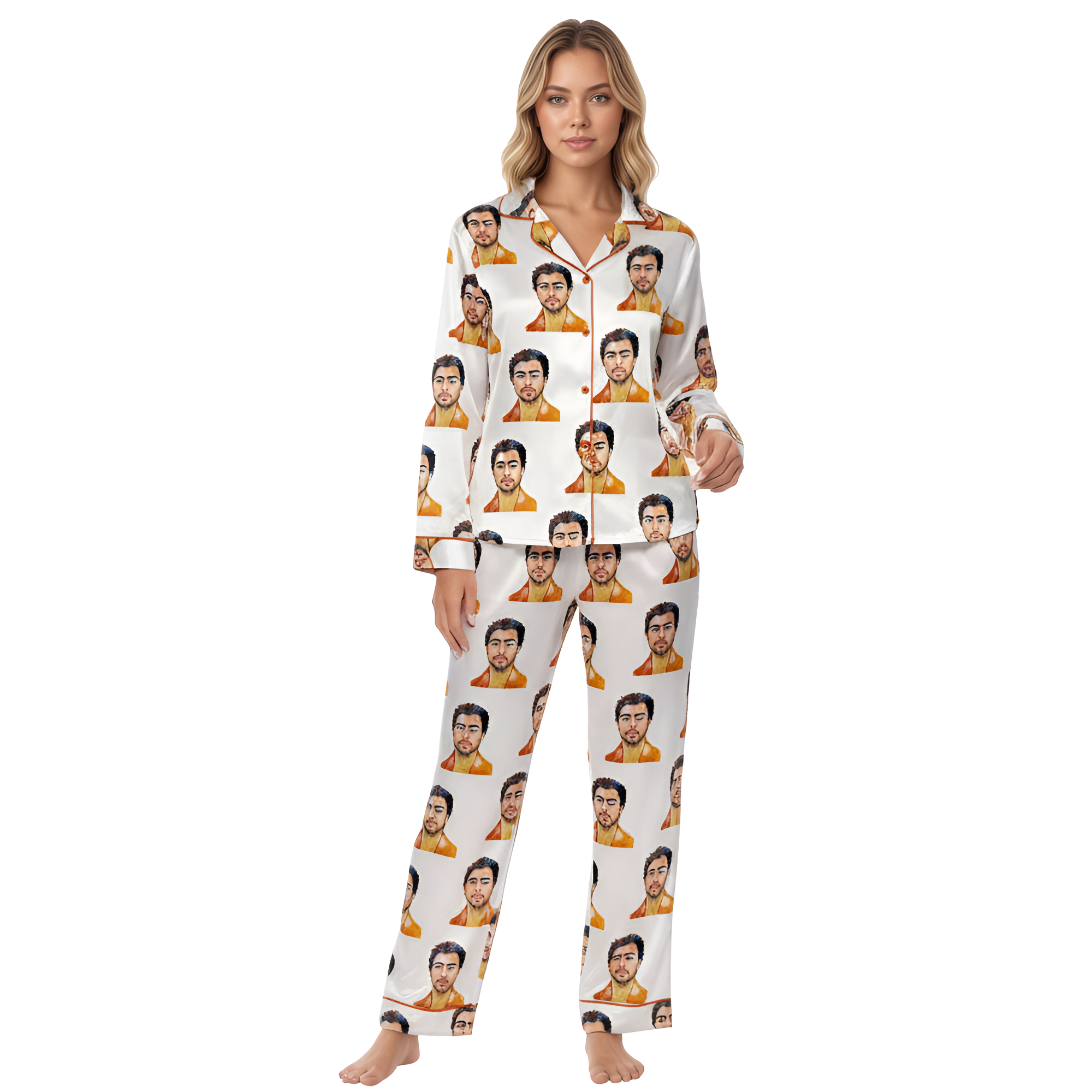 Luigi Mangione Print Pajamas For Women
