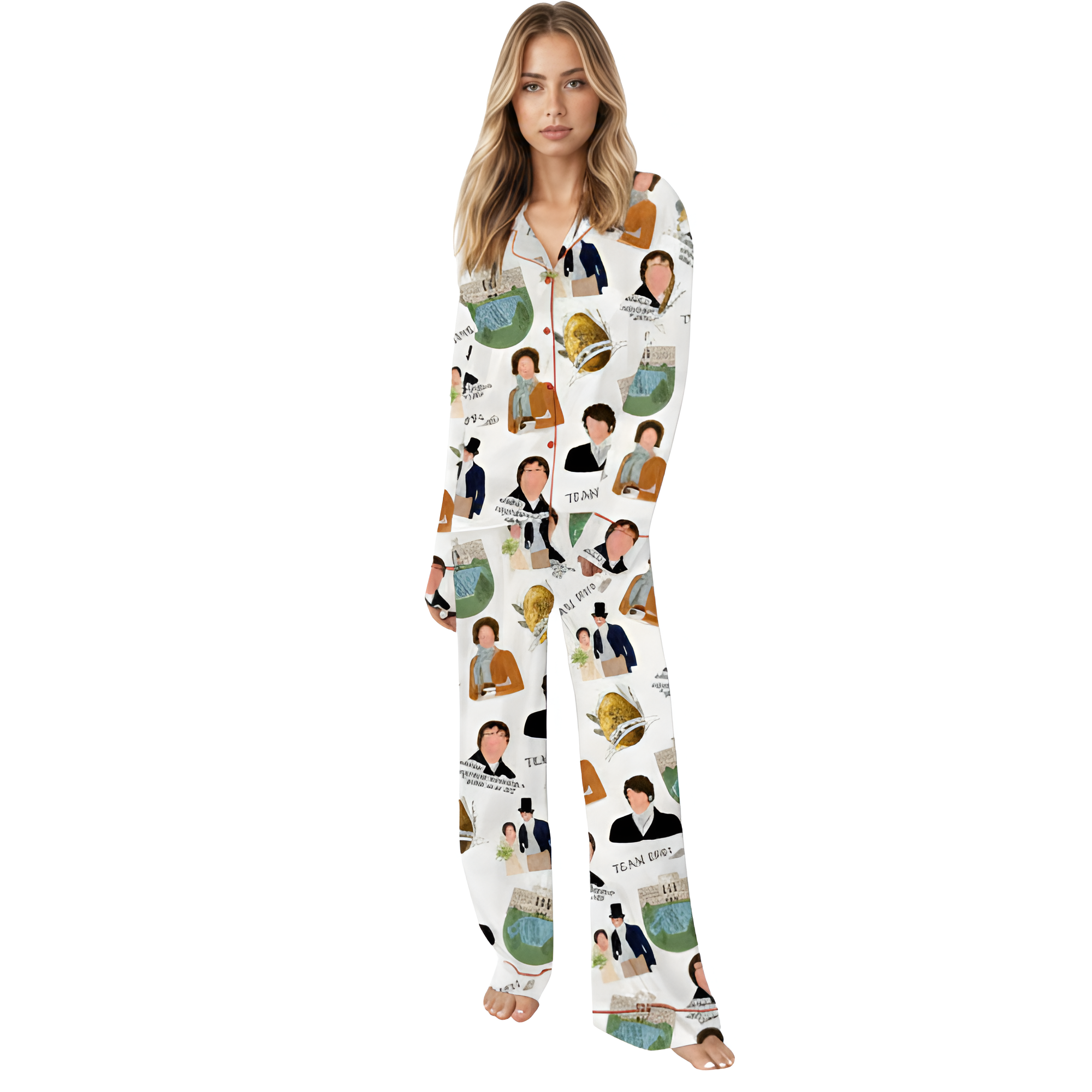 Classic Inspired Literature Style Pajama Set