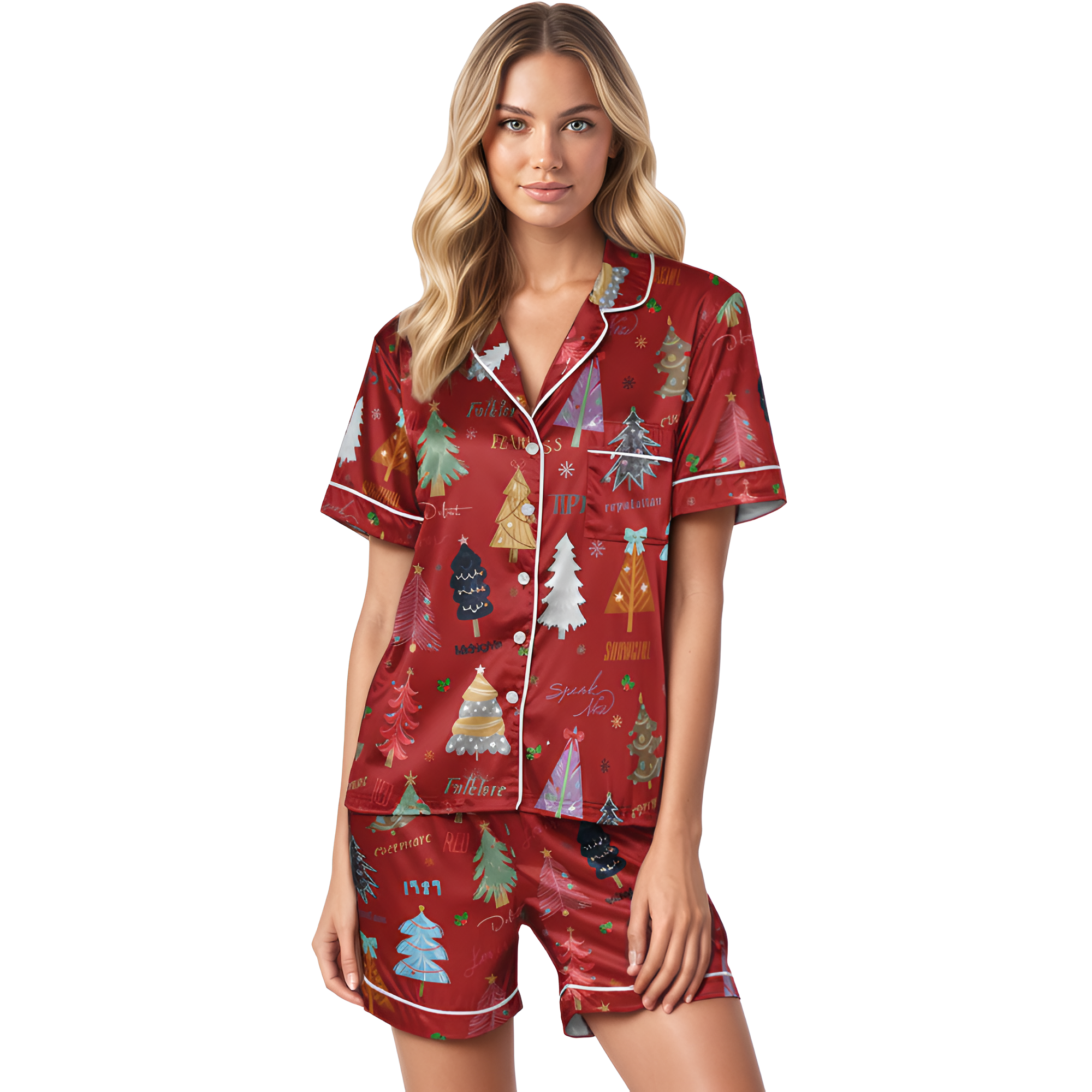 Taylor Swift Album Inspired Eras Christmas Satin Pajama Set