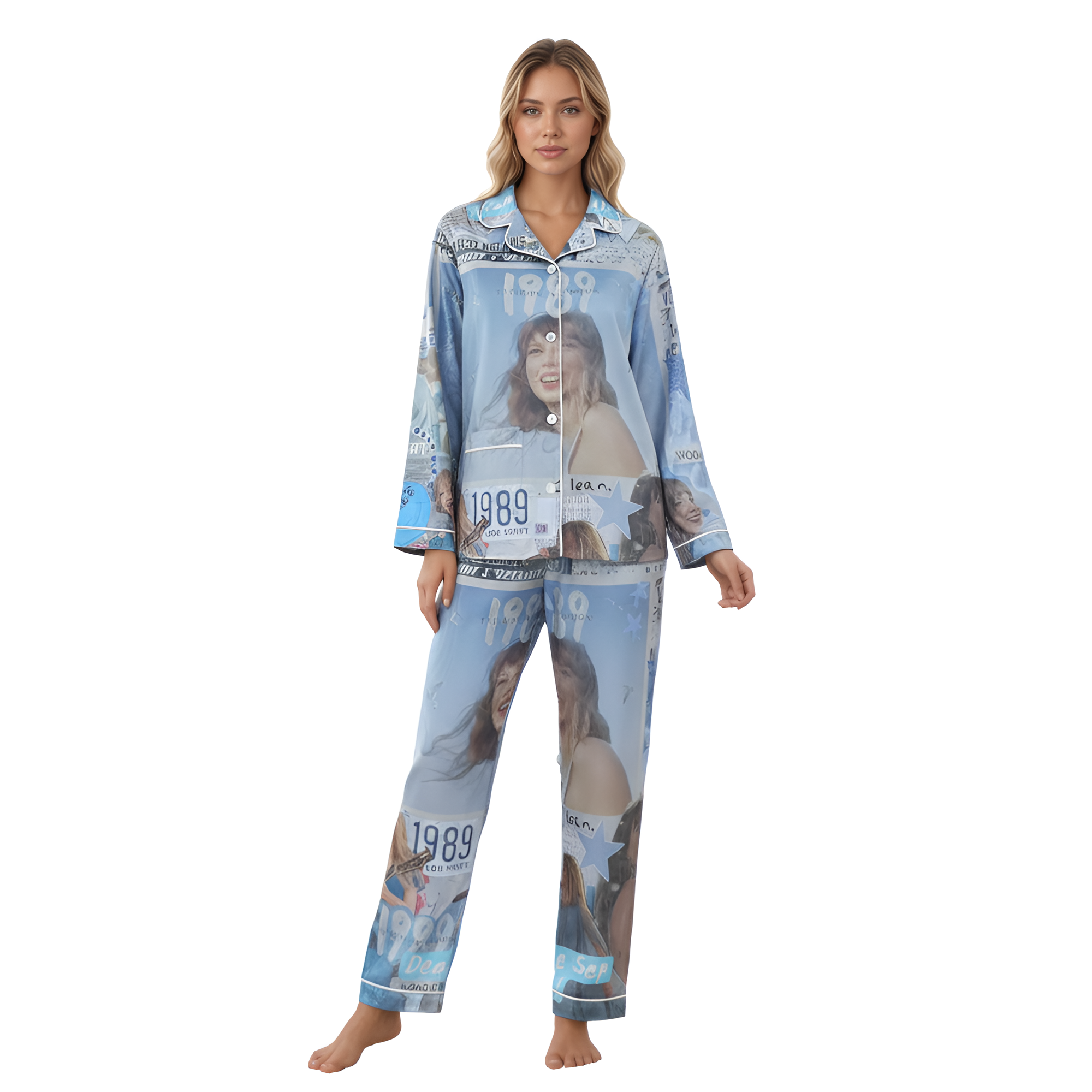 Taylor Swift Eras Tour Inspired Christmas Satin Pajama Set