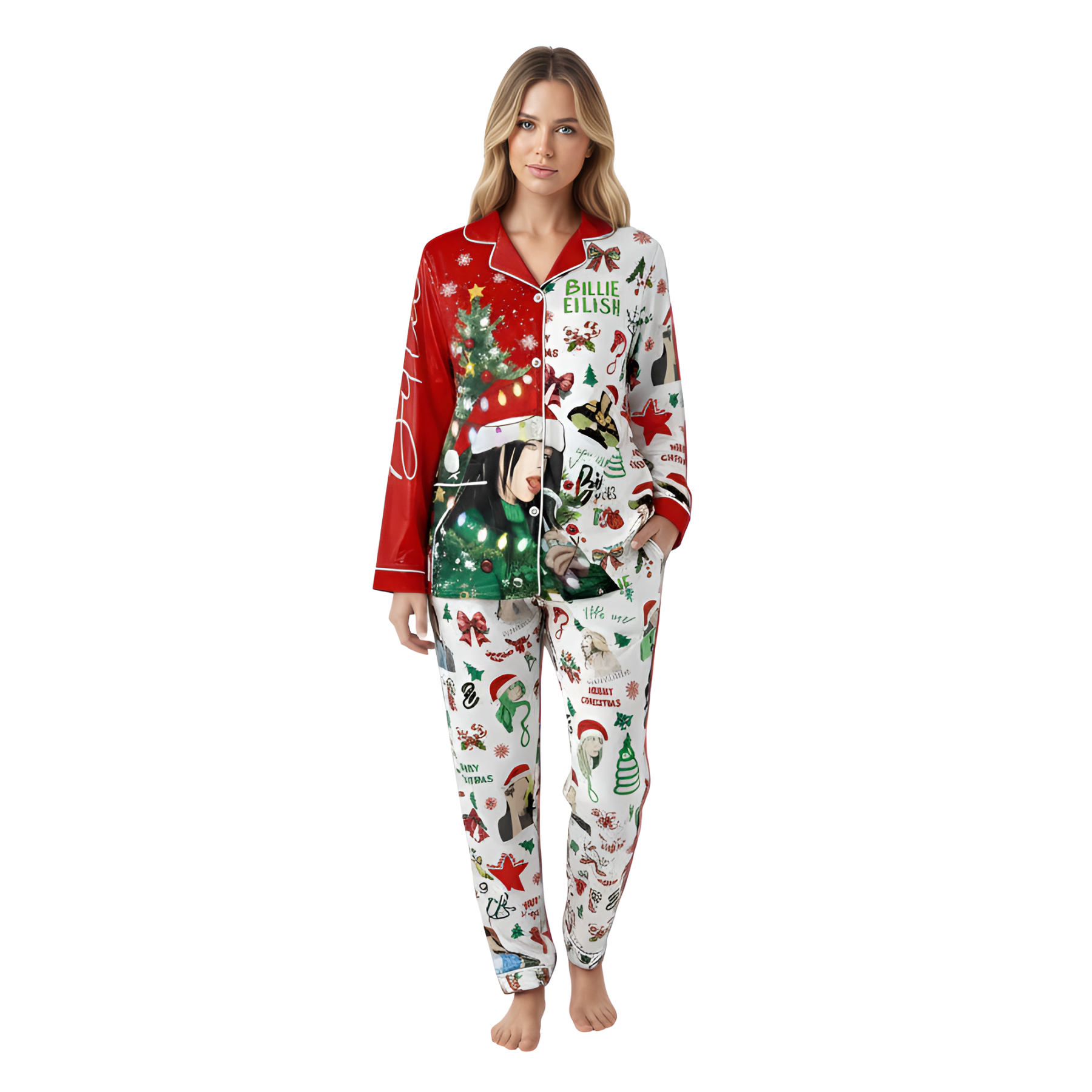 Billie Eilish Holiday Pajama Set