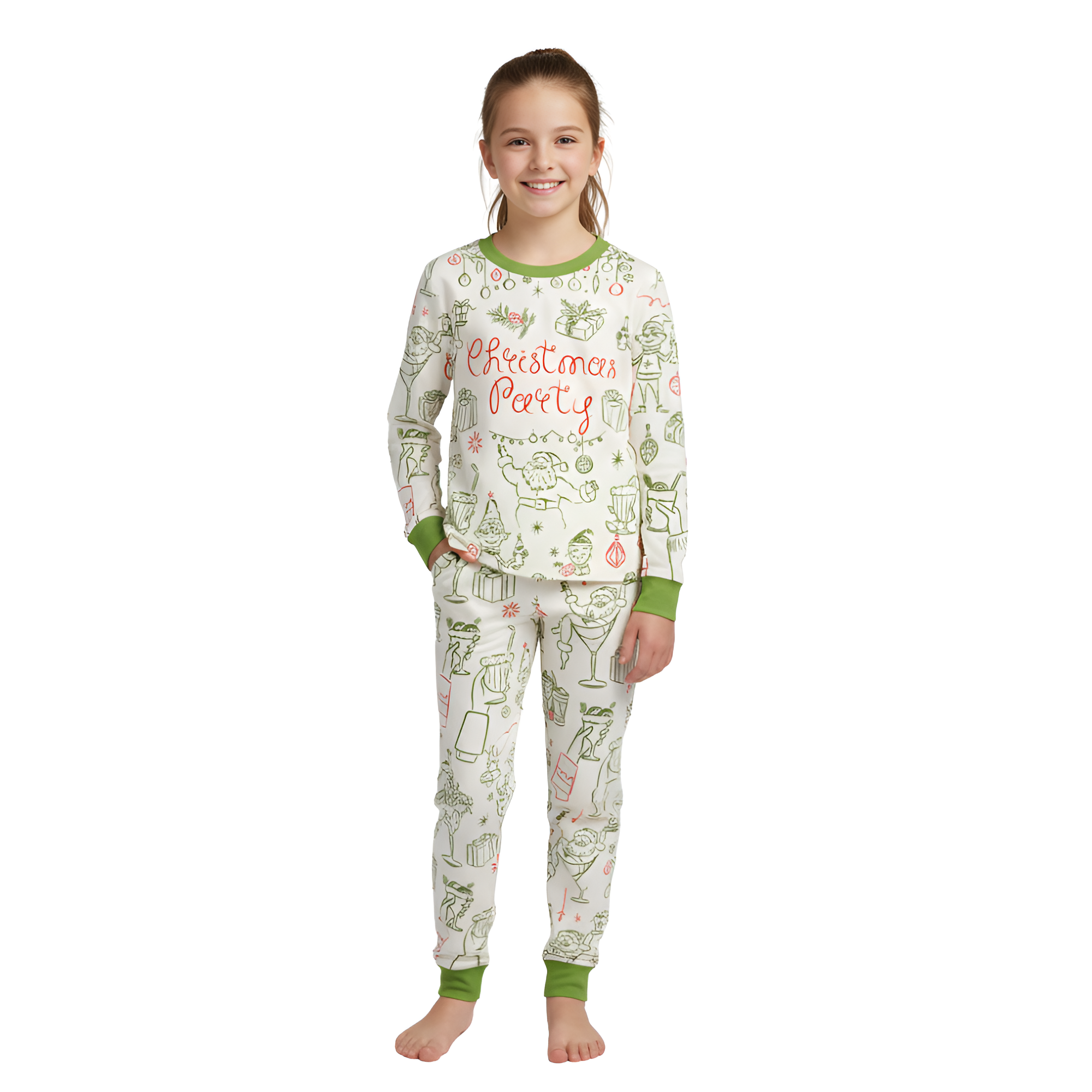 Christmas Party Art Print Pajama Set