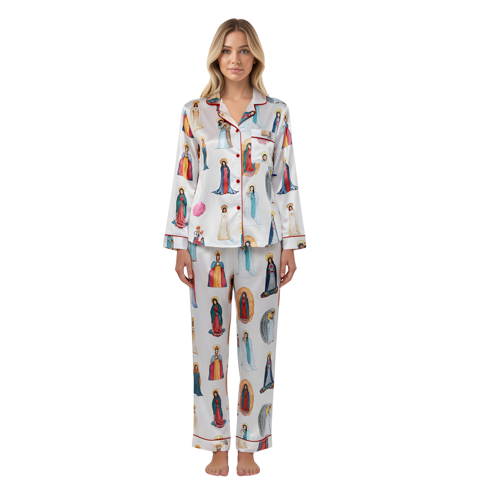 Our Lady Printed Pajama Set