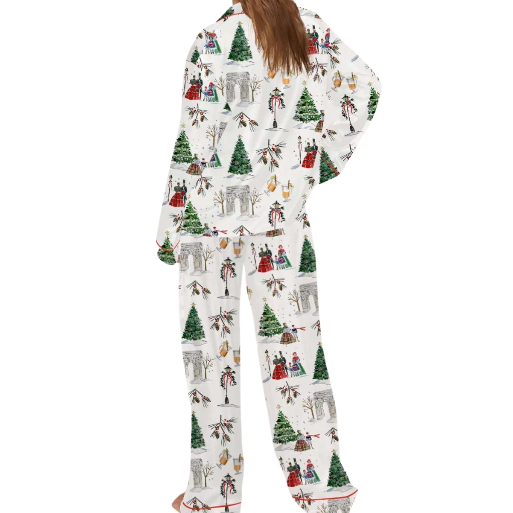 Watercolor Christmas Winter Pajama Set