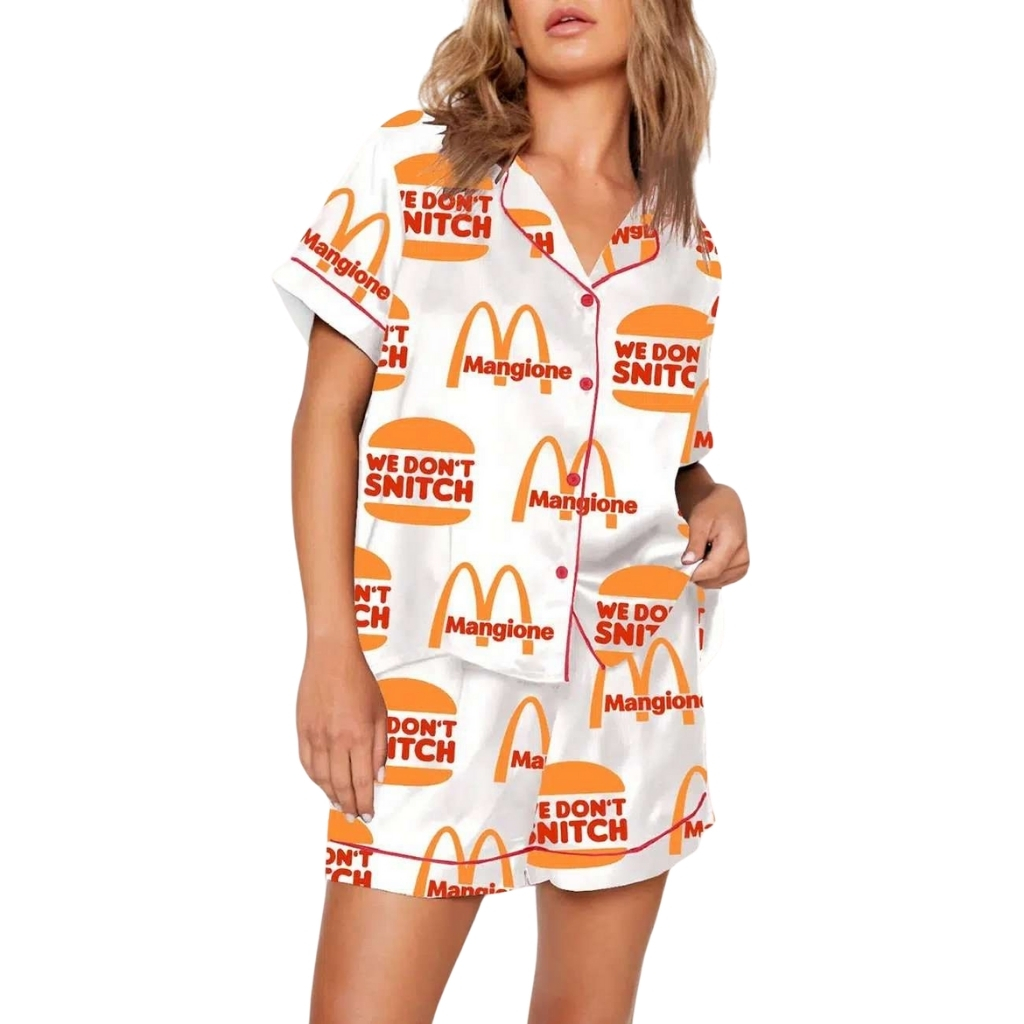 We Dont Snitch Graphic Pajama Set