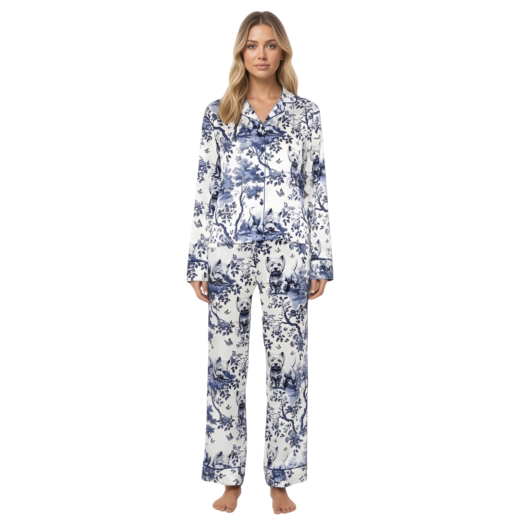 West Highland Terrier Satin Pajama Set